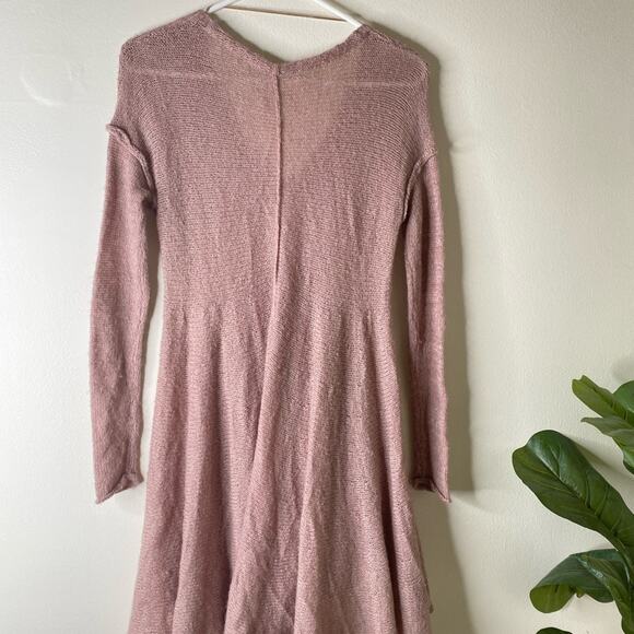 Free People Dancing in the Forest Sweater Dress in blush pink alpaca blend wool - Picture 8 of 8